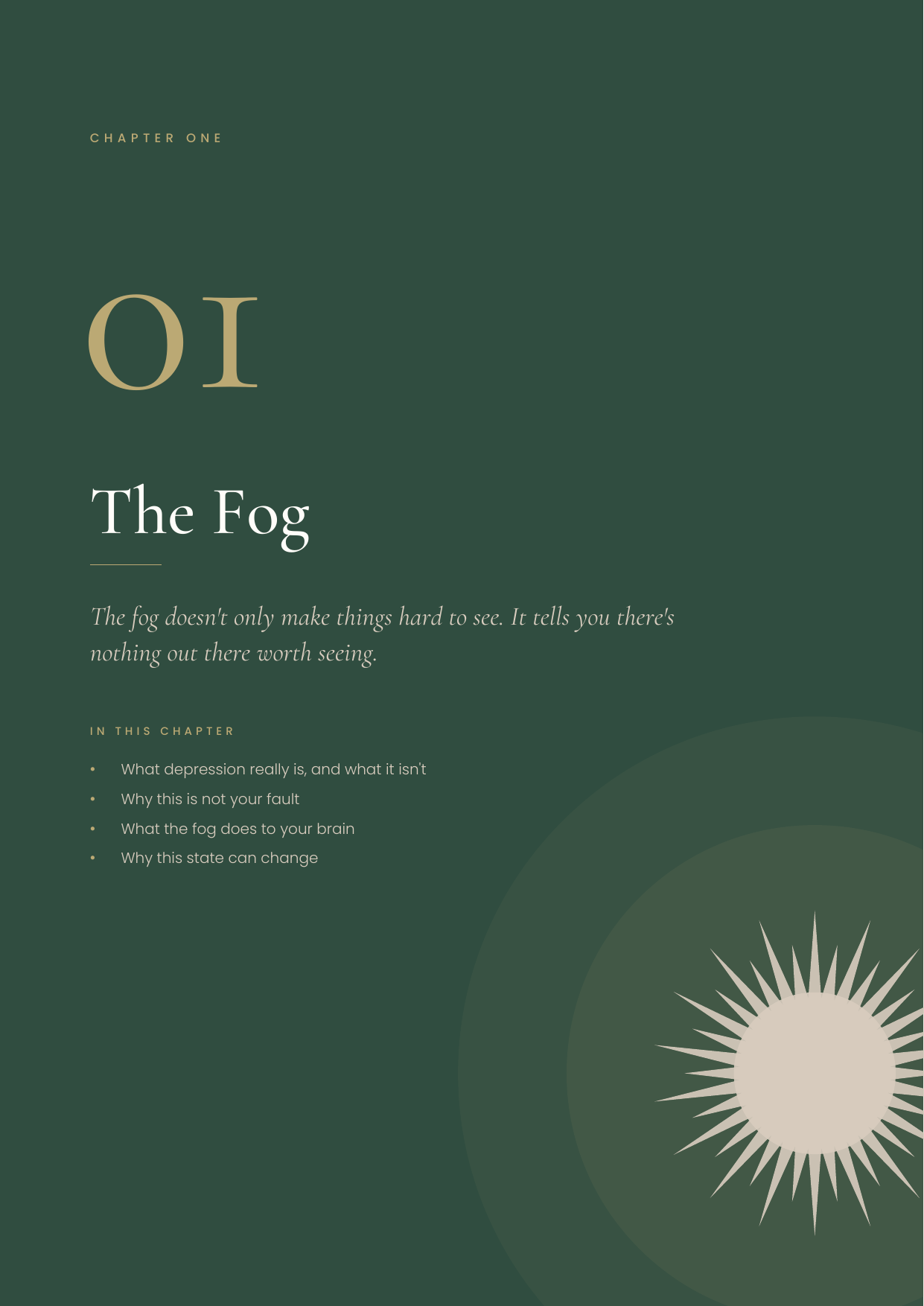 Chapter one, The Fog, from Out of the Fog
